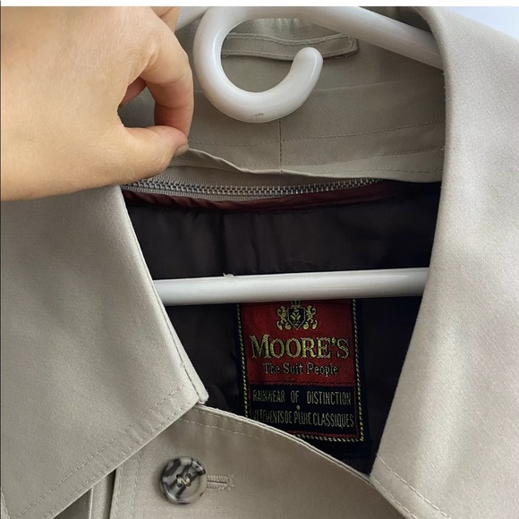 Moore’s Mens Trench Coat Tan size 44 short - Picture 5 of 13